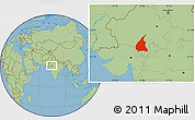 Savanna Style Location Map of Udaipur