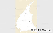 Classic Style Simple Map of Udaipur, single color outside
