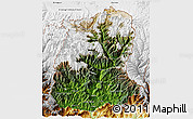 Satellite 3D Map of Sikkim, physical outside