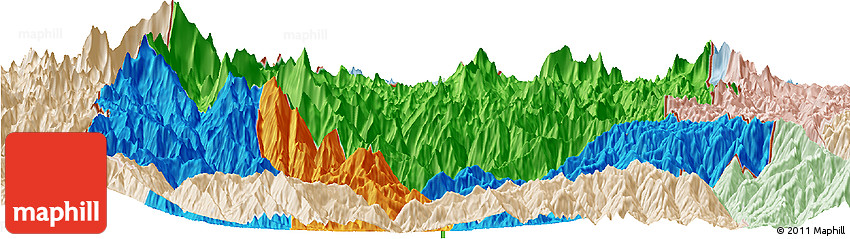 Political Horizon Map of Sikkim, lighten
