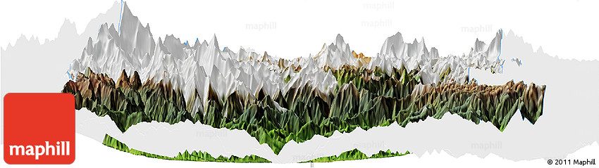 Satellite Horizon Map of Sikkim, single color outside