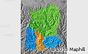 Political Map of Sikkim, desaturated