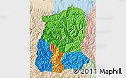 Political Map of Sikkim, lighten