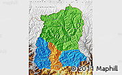 Political Map of Sikkim, physical outside