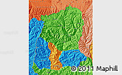 Political Map of Sikkim, political shades outside