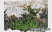 Satellite Panoramic Map of Sikkim, semi-desaturated