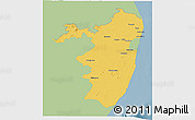 Savanna Style 3D Map of Chengaianna, single color outside