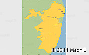 Savanna Style Simple Map of Chengaianna, single color outside