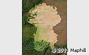 Satellite Map of Coimbatore, darken