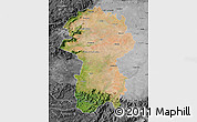 Satellite Map of Coimbatore, desaturated