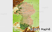 Satellite Map of Coimbatore, physical outside