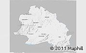 Gray 3D Map of Dharmapuri, single color outside