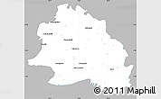 Gray Simple Map of Dharmapuri, single color outside