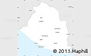 Silver Style Simple Map of Kanniyakumari