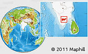 Physical Location Map of Madurai, highlighted country