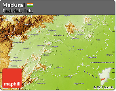 Physical Map of Madurai