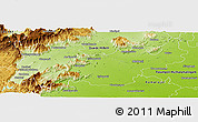 Physical Panoramic Map of Madurai