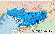Political 3D Map of Nilgiris, lighten