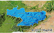 Political 3D Map of Nilgiris, satellite outside