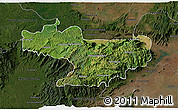 Satellite 3D Map of Nilgiris, darken