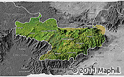 Satellite 3D Map of Nilgiris, desaturated