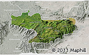 Satellite 3D Map of Nilgiris, lighten, semi-desaturated