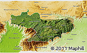 Satellite 3D Map of Nilgiris, physical outside