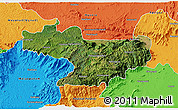 Satellite 3D Map of Nilgiris, political outside