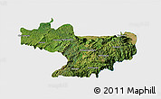 Satellite 3D Map of Nilgiris, single color outside