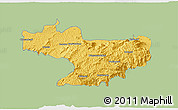 Savanna Style 3D Map of Nilgiris, single color outside