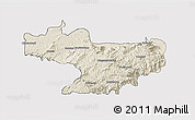 Shaded Relief 3D Map of Nilgiris, cropped outside