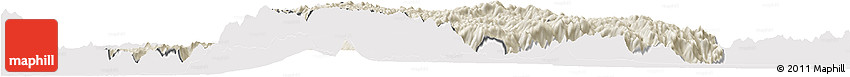 Shaded Relief Horizon Map of Nilgiris, cropped outside