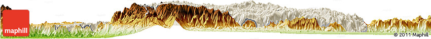 Shaded Relief Horizon Map of Nilgiris, physical outside