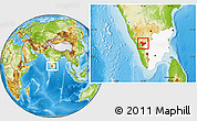 Physical Location Map of Nilgiris, highlighted parent region