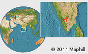 Satellite Location Map of Nilgiris