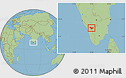 Savanna Style Location Map of Nilgiris
