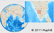 Shaded Relief Location Map of Nilgiris
