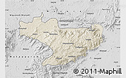Shaded Relief Map of Nilgiris, desaturated