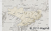 Shaded Relief Map of Nilgiris, semi-desaturated