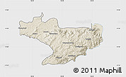 Shaded Relief Map of Nilgiris, single color outside