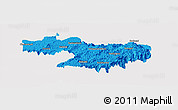 Political Panoramic Map of Nilgiris, cropped outside