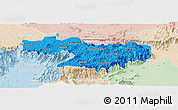 Political Panoramic Map of Nilgiris, lighten