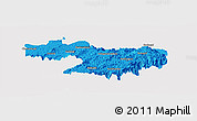 Political Panoramic Map of Nilgiris, single color outside