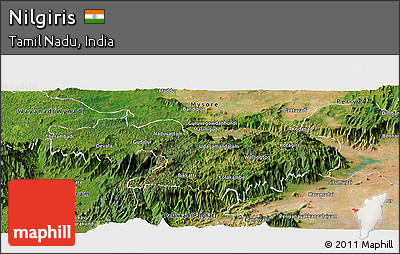 Satellite Panoramic Map of Nilgiris