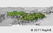 Satellite Panoramic Map of Nilgiris, lighten, desaturated