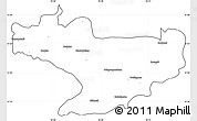 Blank Simple Map of Nilgiris, cropped outside