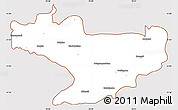 Classic Style Simple Map of Nilgiris, cropped outside