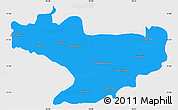 Political Simple Map of Nilgiris, single color outside