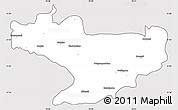 Silver Style Simple Map of Nilgiris, cropped outside