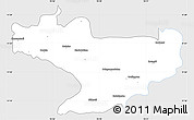 Silver Style Simple Map of Nilgiris, single color outside